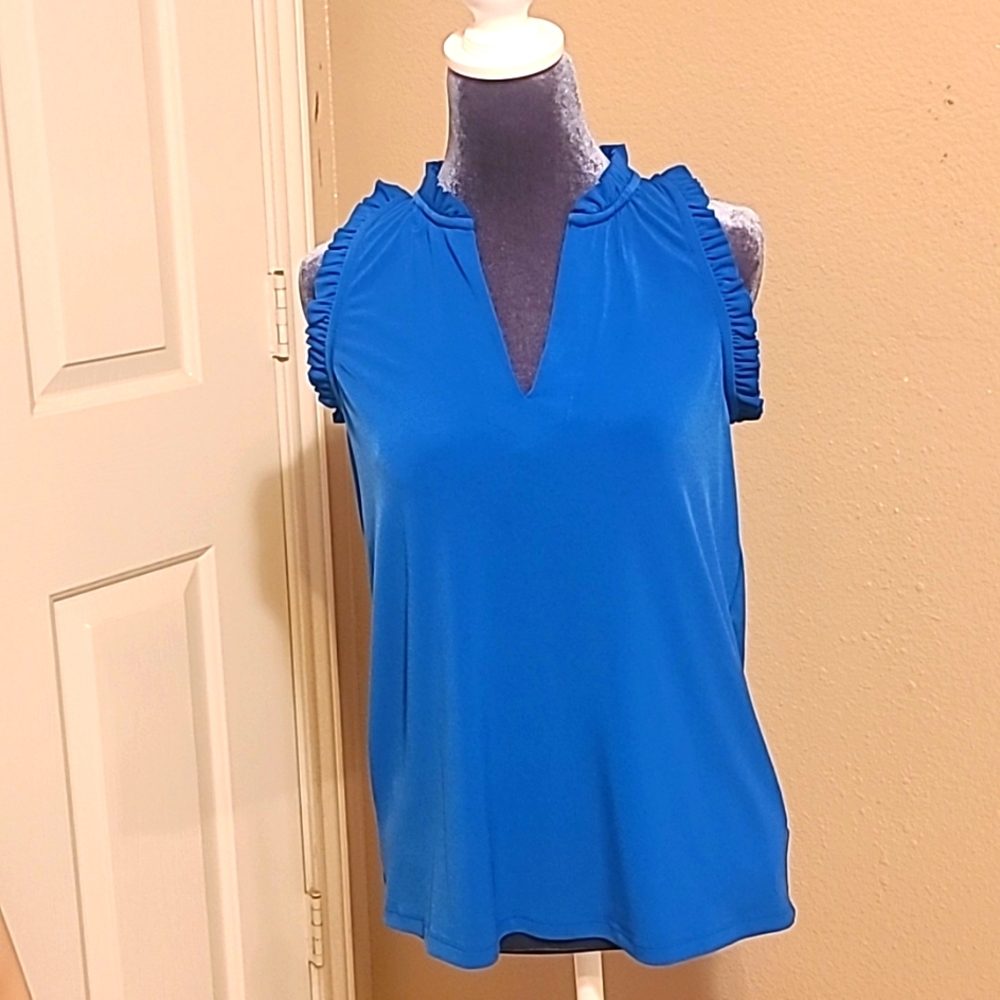Michael Kors Blue Sleeveless Top